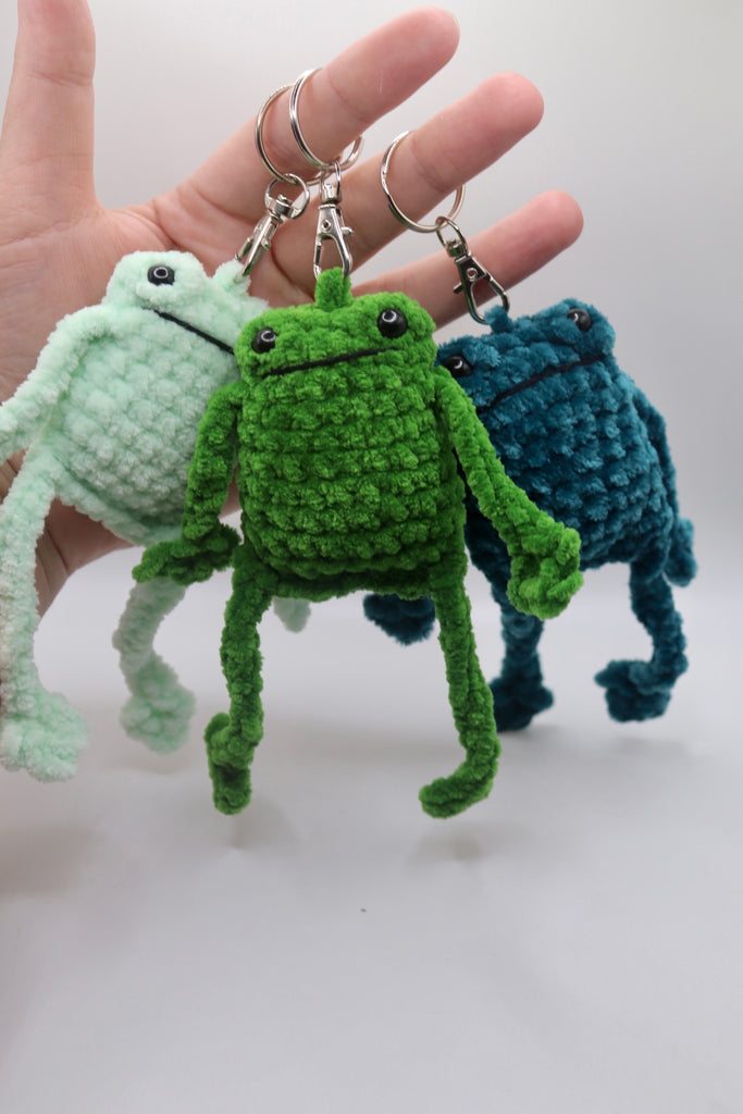 Leggy froggy keyring , handmade to order