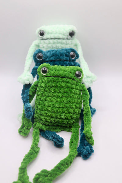 Leggy froggy plushie  , handmade to order