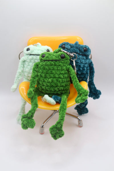 Leggy froggy keyring , handmade to order