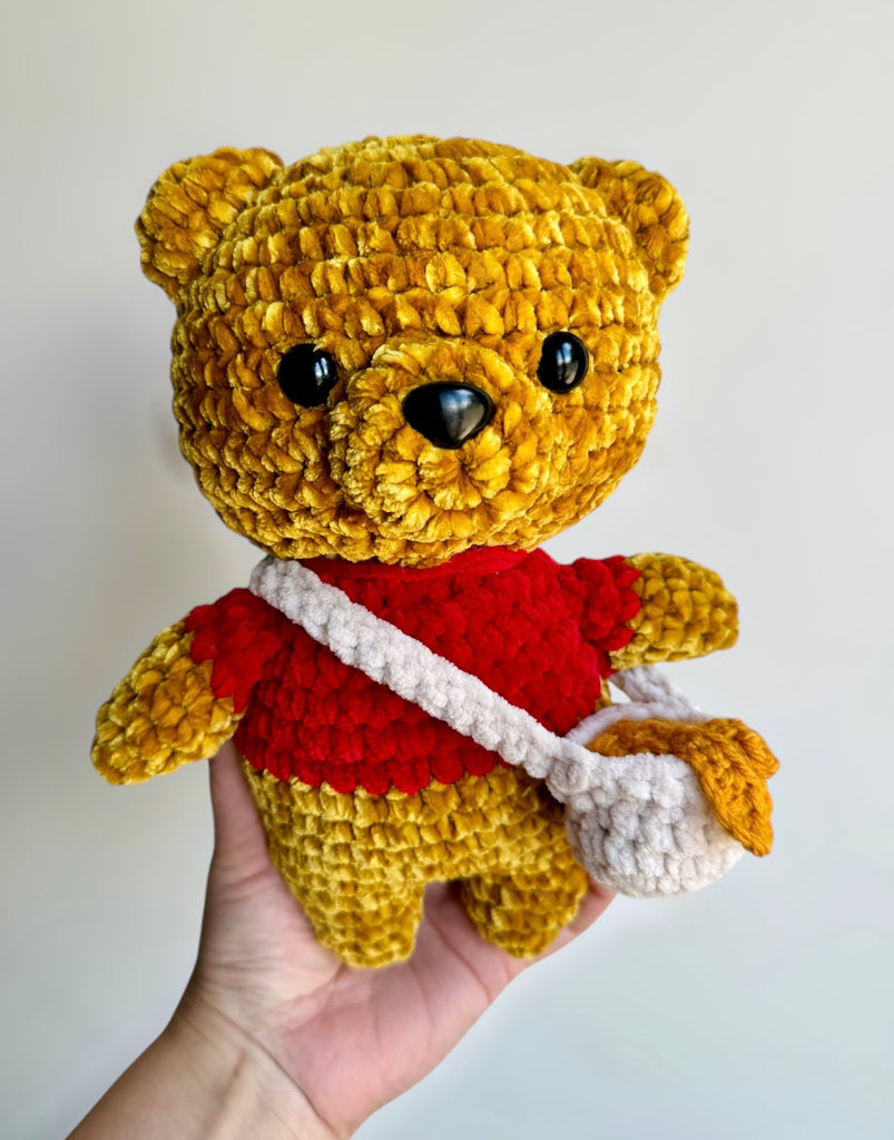 Pooh bear plushie - handmade to order