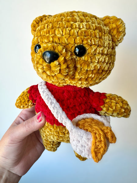 Pooh bear plushie - handmade to order
