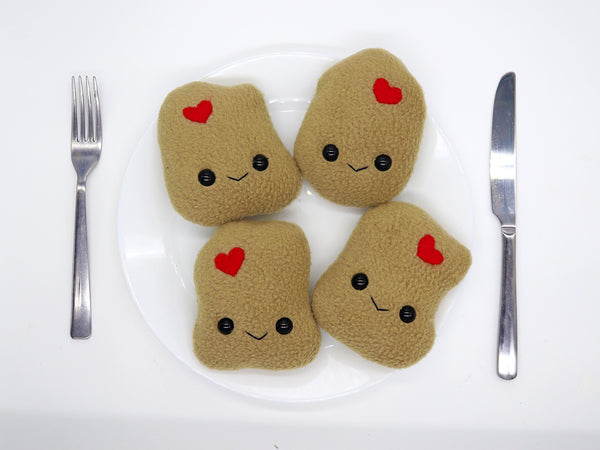 Chicken nuggets plushies - handmade to order