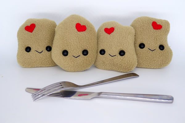 Chicken nuggets plushies - handmade to order