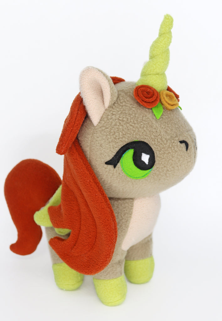 Autumn, the unicorn, kawaii  plushie - handmade to order