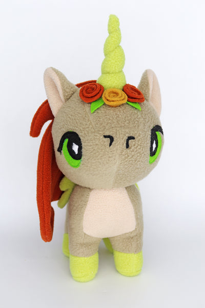Autumn, the unicorn, kawaii  plushie - handmade to order