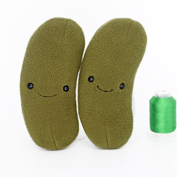Dill Pickle plushie - handmade to order