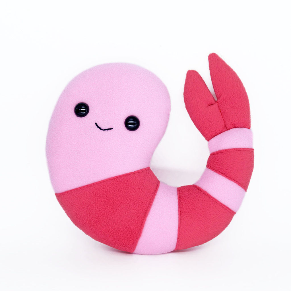 Shrimp plushie / prawn plushie - handmade to order