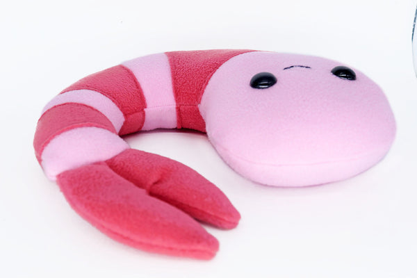 Shrimp plushie / prawn plushie - handmade to order