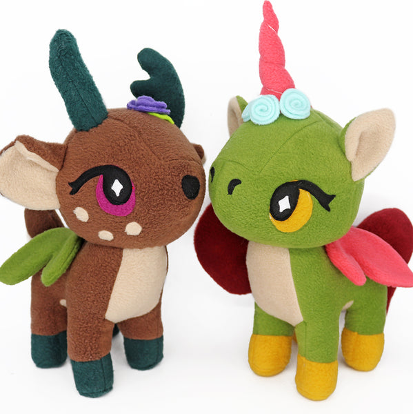 Fairy unicorn, kawaii  plushie - handmade to order