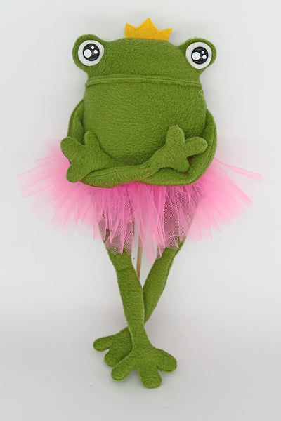 Frog princess rag doll - plushie - handmade to order