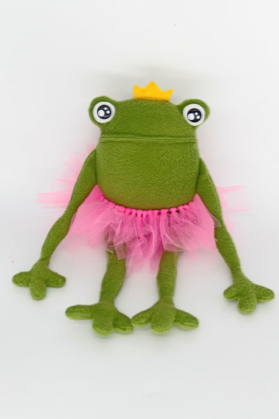 Frog princess rag doll - plushie - handmade to order