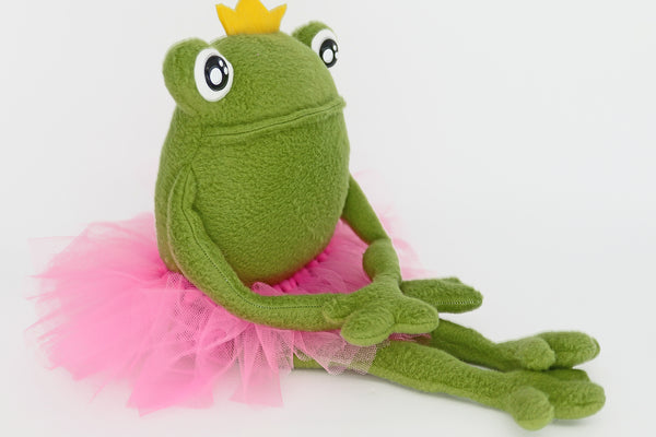 Frog princess rag doll - plushie - handmade to order