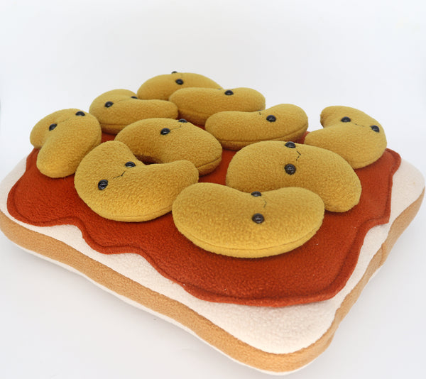 Baked beans on toast pillow - handmade to order