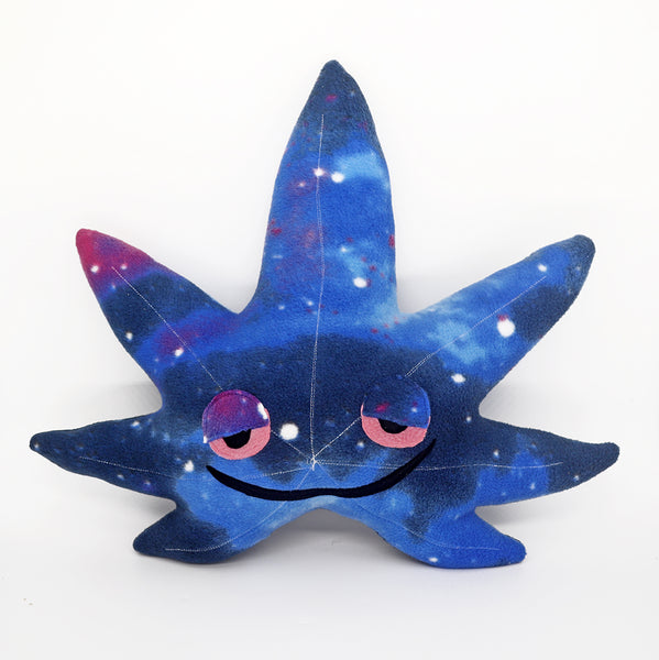 Galaxy  cannabis leaf pillow - handmade to order