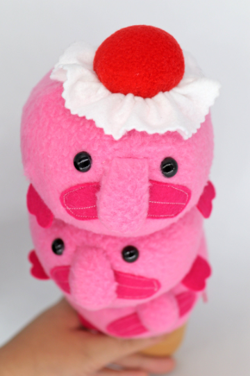 Blobfish icecream handmade plushie