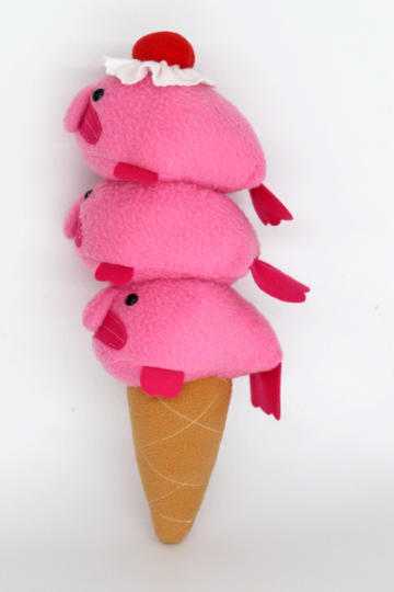 Blobfish icecream handmade plushie