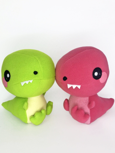 Chubby T-Rex handmade plush toy