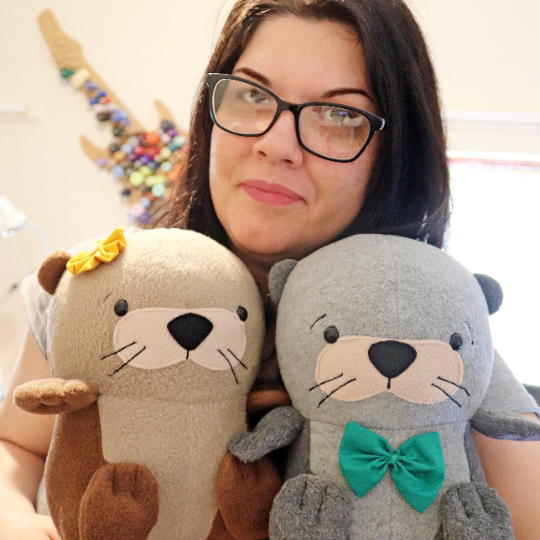 Otter handmade plush toy