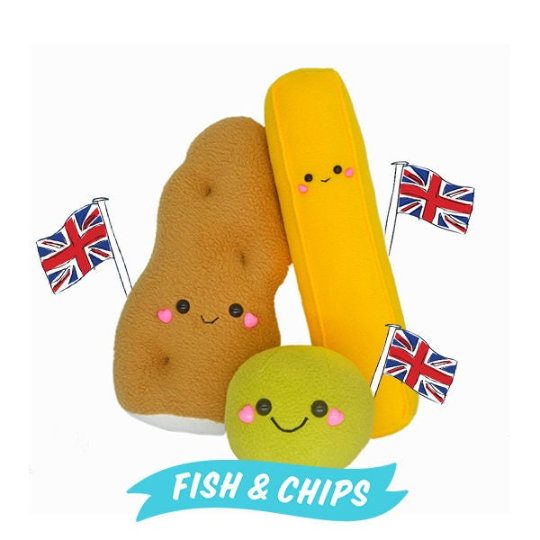 Fish and chips handmade plushies