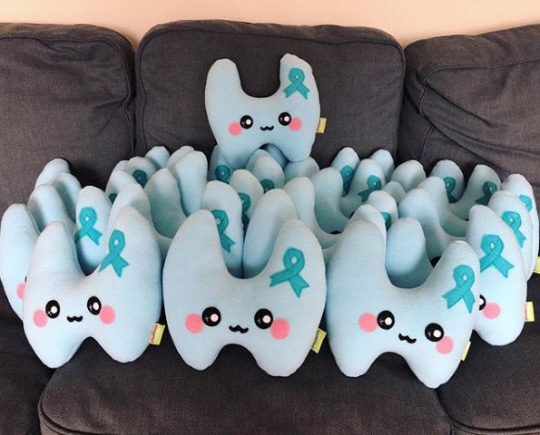 Thyroid plushie comfort pillow plush toy kawaii