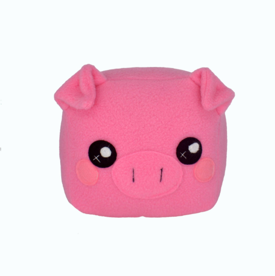 Piglet plushie loaf shape cube square plush toy