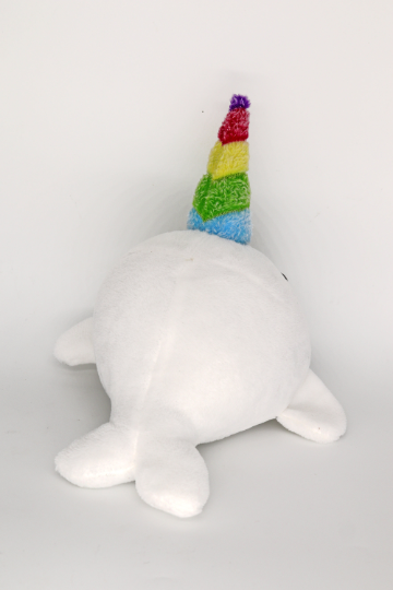 Rainbow narwhal handmade plushie
