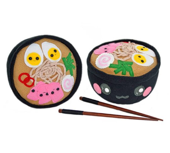 Bowl of ramen handmade plushie