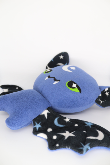 Stars and Moon bat plushie , made to order