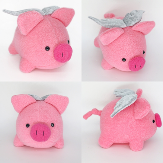 Flying pig plushie -Nothing's impossible - when pigs fly !