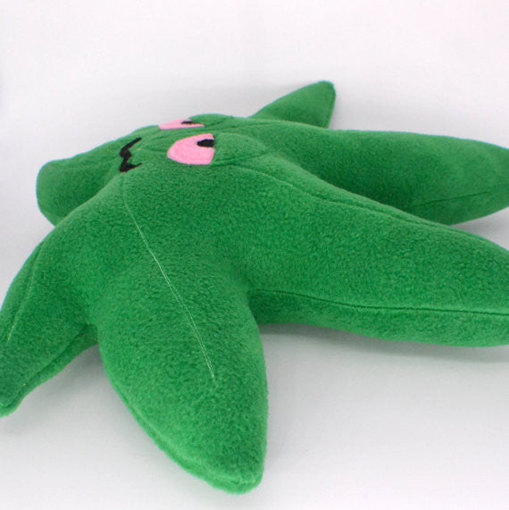 Stoned cannabis leaf plushie / pillow