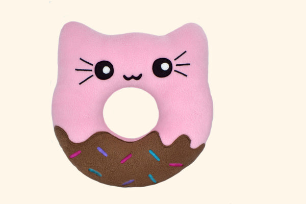 Doughnut kitty pillow / kawaii donut plushies