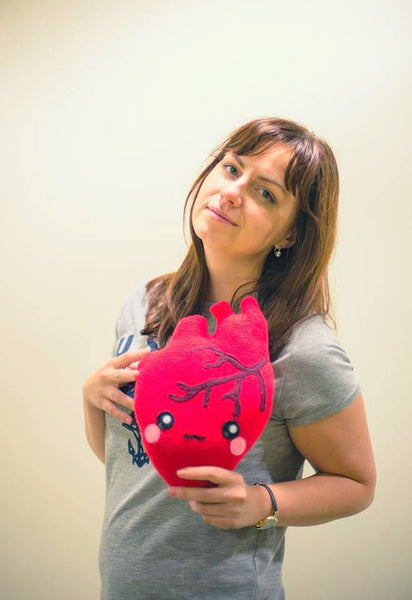 Anatomically correct heart plush toy