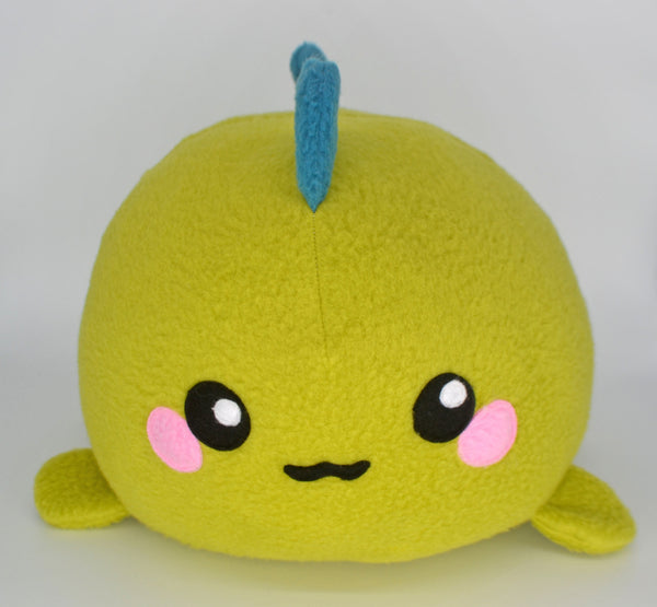 BIG Dinosaur plushie , handmade kawaii stuffed animal monster cute lime green rawr