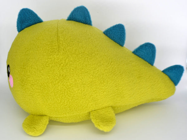 BIG Dinosaur plushie , handmade kawaii stuffed animal monster cute lime green rawr