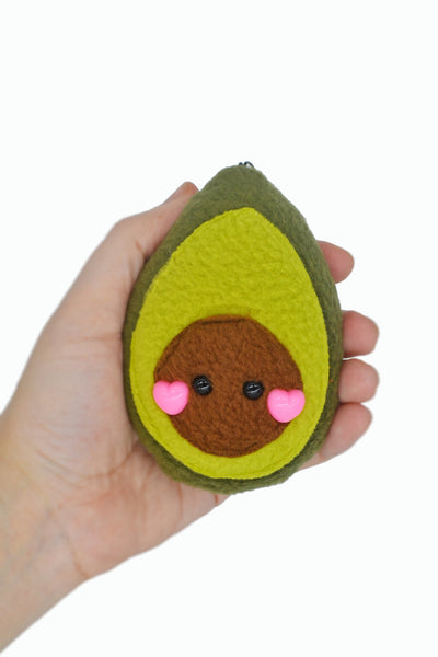 Avocado plushie keychain/ bag charm keyring stuffed toy soft toy stuffie vegetable vegan charm