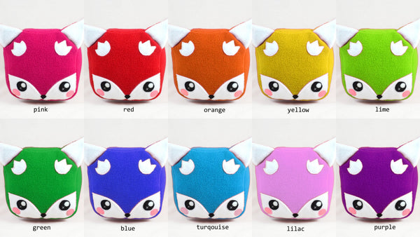 Cube fox plushie plush toy kawaii soft pillow cushion square loaf woodland creature cute