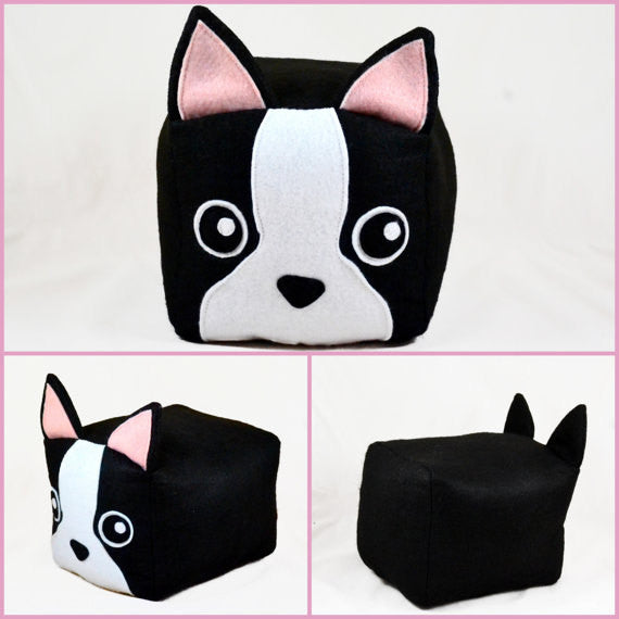 Dog cube plushie/Pitbull Bull Terrier / Corgi / Boston Terrier / Husky / Shiba Inu