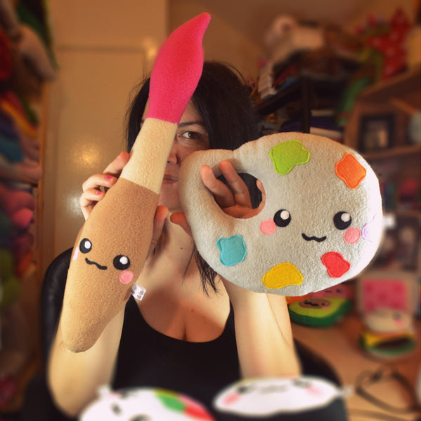 Painting brush and palette SET kawaii plush toys plushies