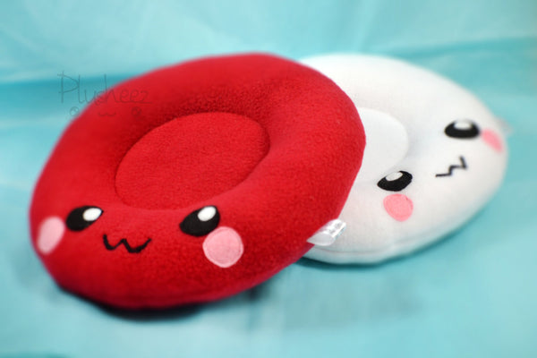 Blood cells - Red and White - plush toys - pillows