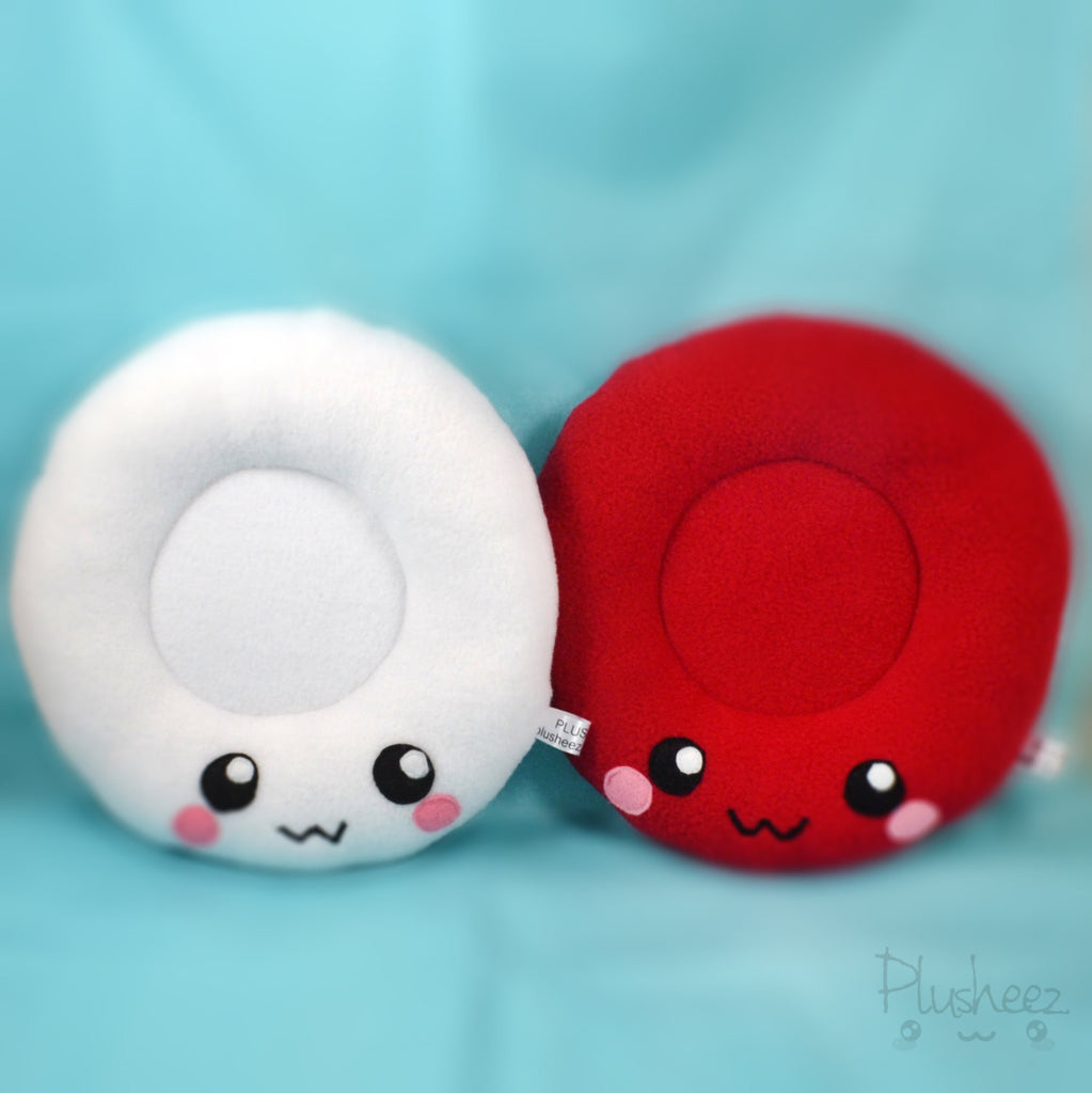 Blood cells - Red and White - plush toys - pillows