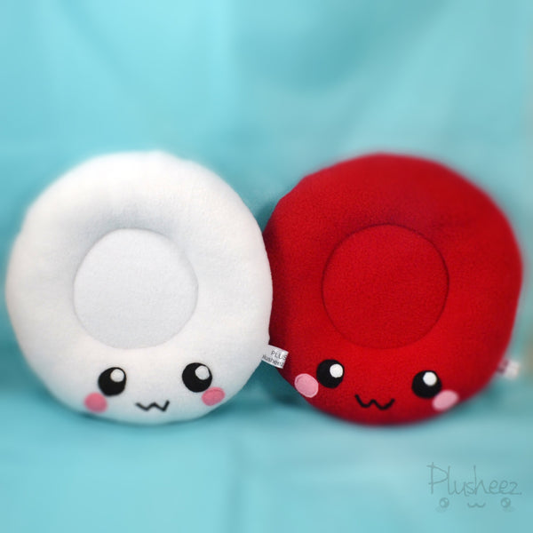 Blood cells - Red and White - plush toys - pillows