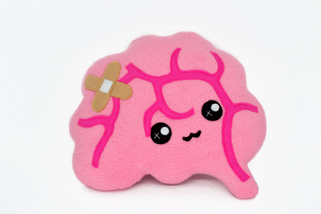 Brain plush toy / kawaii pillow