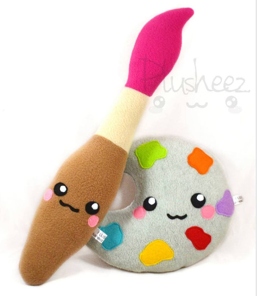 Painting brush and palette SET kawaii plush toys plushies