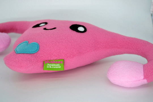 Uterus plushie / plush soft toy / kawaii womb handmade organs female reproductive system ovaries