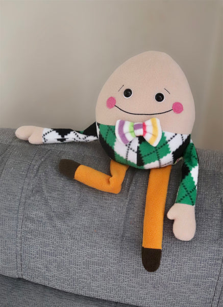 Humpty Dumpty plush toy - handmade to order - soft and cuddly