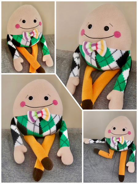 Humpty Dumpty plush toy - handmade to order - soft and cuddly
