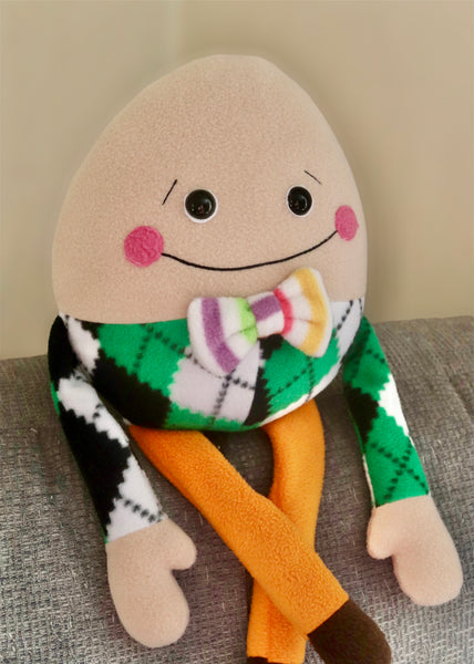 Humpty Dumpty plush toy - handmade to order - soft and cuddly