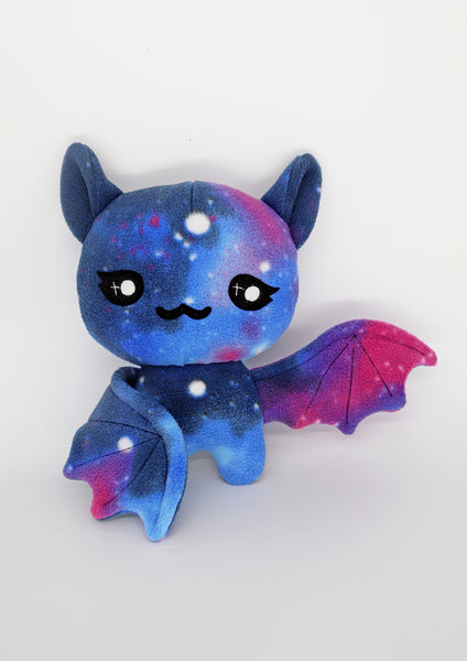 Galaxy bat plushie - cushion handmade vampire halloween cute scary