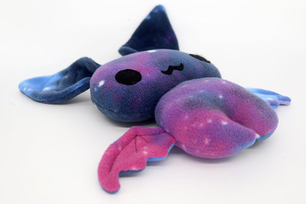 Cute, spooky galaxy bat plushie