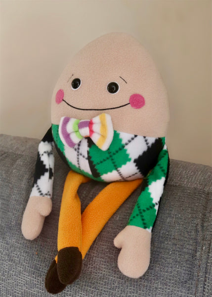Humpty Dumpty plush toy - handmade to order - soft and cuddly